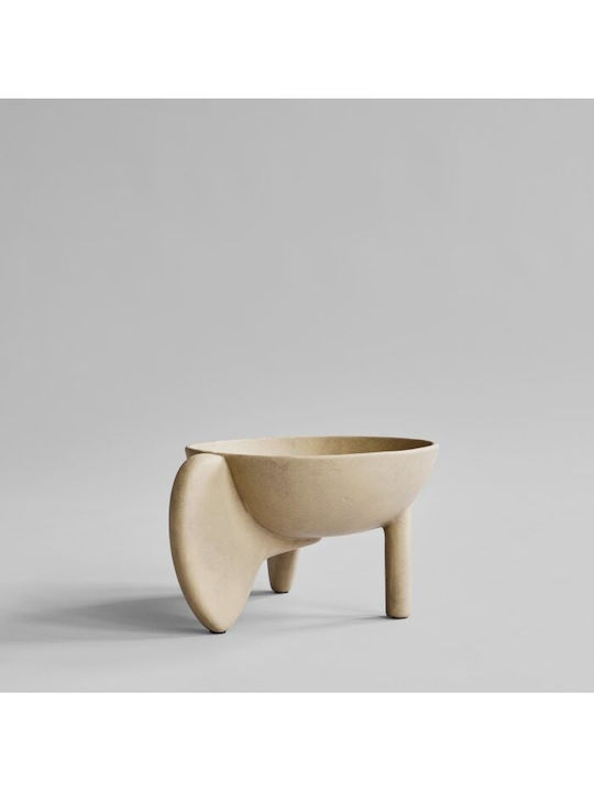 101 Copenhagen Decorative Bowl Ceramic with Pedestal Beige 36.5x30x20cm