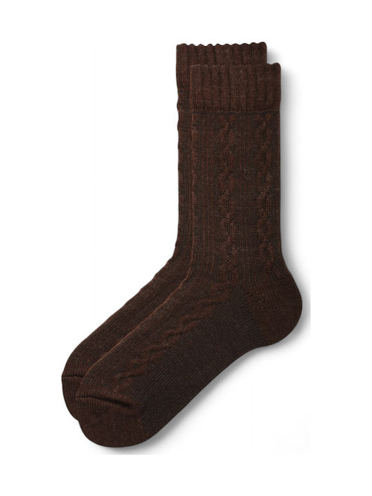 Soma Socks Γυναικείες Μονόχρωμες Κάλτσες Καφέ