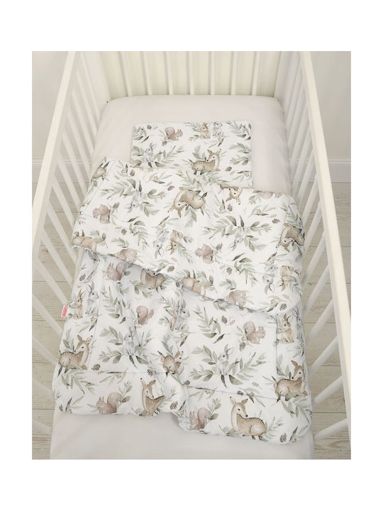 Bobono Baby Sheets Set Cradle Cotton Green 75x100cm 2pcs