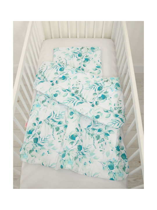 Bobono Baby Sheets Set Cradle Cotton Green 75x100cm 2pcs