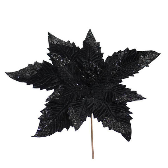 Christmas Poinsettia Black 35cm L213783