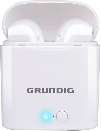 Grundig In-ear Bluetooth Handsfree Ακουστικά με Θήκη Φόρτισης Λευκά