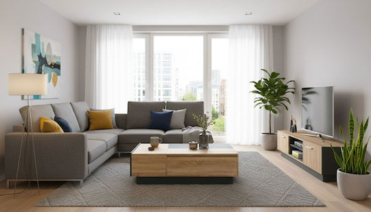Κεντρικό Τραπεζάκι Loft Μπεζ Κεντρικό Τραπεζάκι Loft Μπεζ