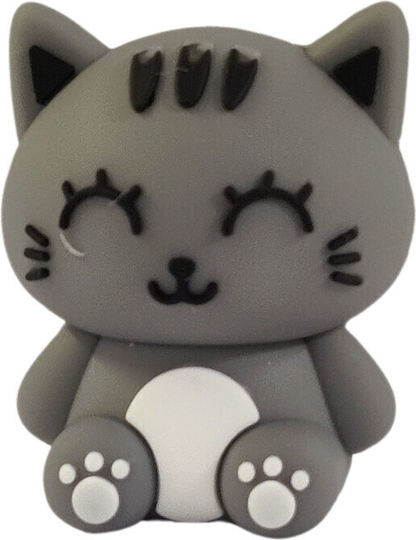 I-total Γομολάστιχα Xl1804l 3d Eraser Pvc Grey Cat 3.2x3.8x3cm