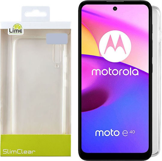 Lime Slimclear Back Cover Σιλικόνης Διάφανο (Moto E40)