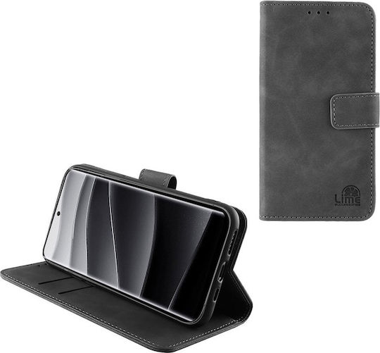 Lime Essential Magnet Книга Изкуствена кожа / Силикон Сив (Redmi Note 14 Pro+)