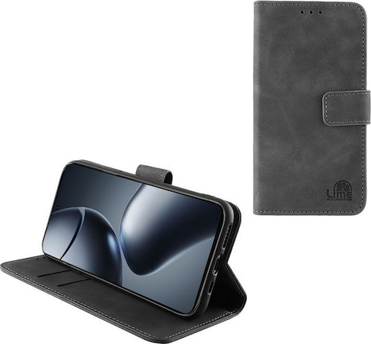 Lime Essential Magnet Book Synthetic Leather / Silicone Gray (Xiaomi 14T)