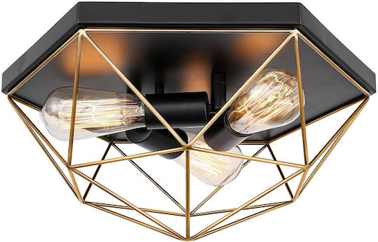 Toolight Deckenleuchte Gold mit Fassung E27