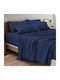 TnS Sheet Sets Queen 240x270cm. Dark Blue 4pcs