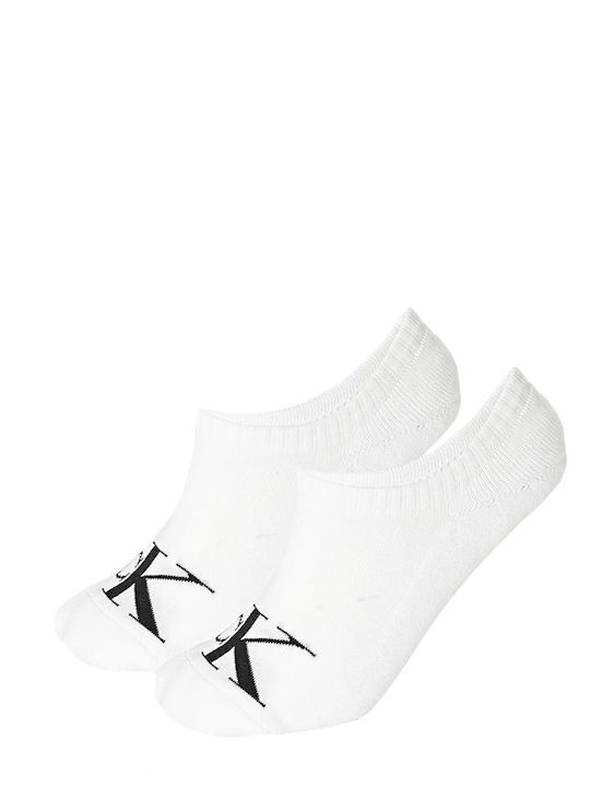 Calvin Klein Чорапи White-Black 2Пакет