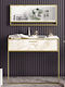 Konsolemit Spiegel White-gold L90xB38.5xH76.8cm