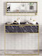 Polka Aynali Konsolemit Spiegel Black-gold L90xB38.5xH76.8cm