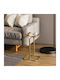 Square Side Table Wooden Gold 30x30x52cm
