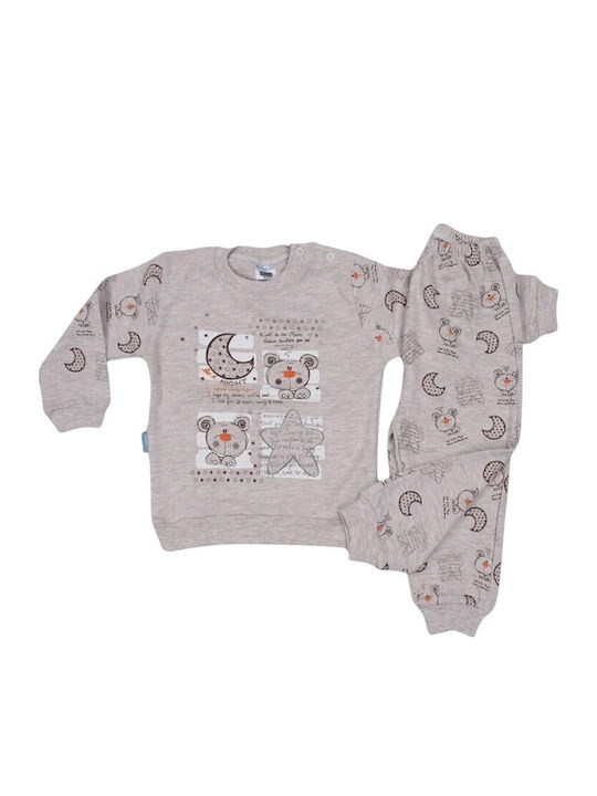Hoppidik Kids' Pajamas Winter Cotton Brown