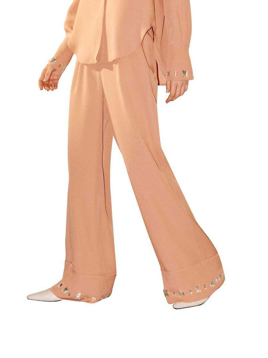 Damen Stoff Hose Blooming Dahlia