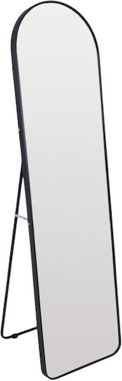 Ankor Gewölbter Schwarzer Boden- oder Standspiegel 160x50cm