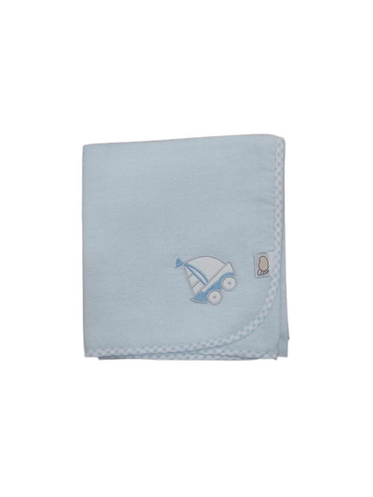 Figlio Bino Φανελένια Πάνα Αγκαλιάς Μπλε 80x80εκ.