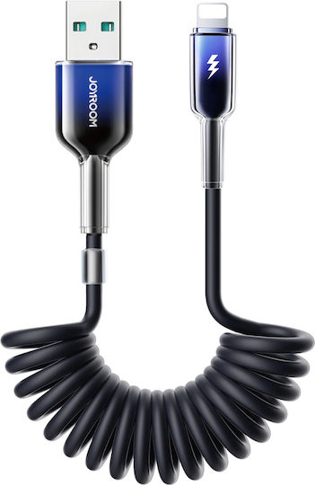Joyroom Series Spiral USB-A to Lightning Cable 18W Μαύρο 1.5m