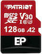 Patriot microSDXC 128GB U3 V30 A2 90MB/s με αντάπτορα