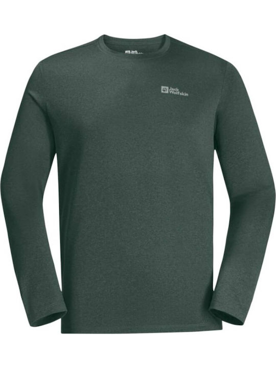 Jack Wolfskin Ανδρική Ισοθερμική Μακρυμάνικη Μπλούζα Πράσινη