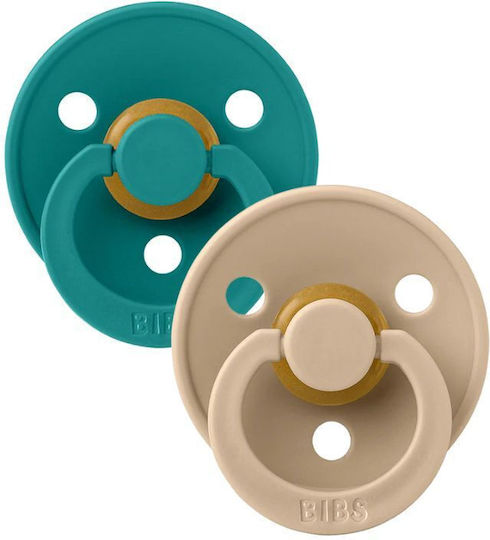 Bibs Colour Πιπίλες Καουτσούκ Taupe / Scuba για 6+ μηνών 2τμχ