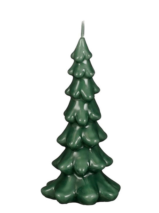 MSA Christmas Green Candle 21x9.5cm