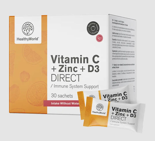 Healthy World Vitamin C for Immune System Boost, the Skin & Antioxidant Action Apple 30 sachets