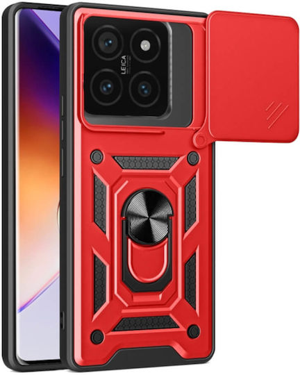 Bodycell Slide Cover Back Cover Σιλικόνης Κόκκινο (Xiaomi 14T)