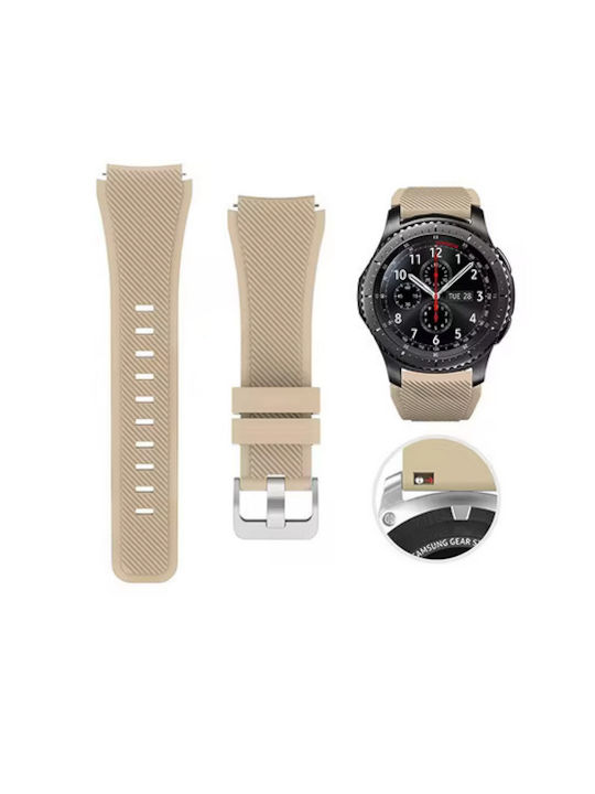 Light Brown Silicone Strap 22mm for Samsung & Huawei Smart Watch
