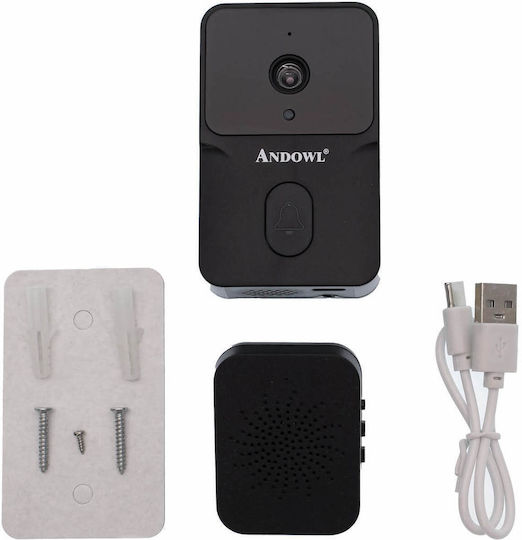 Andowl Wireless Wi-Fi Door Bell Black