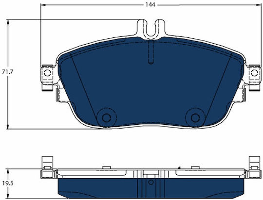 Set Plăcuțe De Frână Auto Disc Față Mercedes-Benz B Sports Tourer GLA Înălțime 71.7mm Lățime 144.0mm Grosime 18.5mm