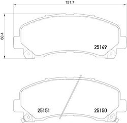 Brembo Disc Brake Pads Set Isuzu D-max I Ii 1.9d 2.5d 3.0d 10.06 Front 61mm Height 152mm Width 17mm Thickness Brembo Disc Brake Pads Set Isuzu D-max I Ii 1.9d 2.5d 3.0d 10.06 Front 61mm Height 152mm Width 17mm Thickness