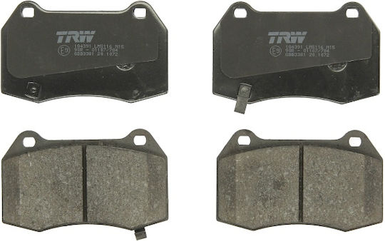 Set Plăcuțe De Frână Disc Față Trw Nissan 350z 3.5 09.02-12.09 Înălțime 73.7mm Lățime 120.0mm Grosime 15.2mm Senzor Uzură Da