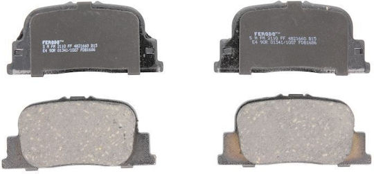 Rear Disc Brake Pads Set Ferodo Toyota Caldina Camry Opa Prius 1.5h-3.0 08.96-12.09 Height 38.5mm Width 83.0mm Thickness 14.5mm
