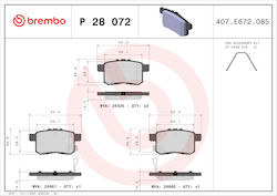 Brembo Rear Bremsscheiben & Bremsbeläge Set Honda Accord Viii Ix 2.0-3.5 06.08 Höhe 47,0mm Breite 94,0mm Dicke 15,0mm Verschleißsensoren Brembo Rear Bremsscheiben & Bremsbeläge Set Honda Accord Viii Ix 2.0-3.5 06.08 Höhe 47,0mm Breite 94,0mm Dicke 15,0mm Verschleißsensoren