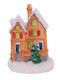 Christmas Illuminated Decorative House Orange 8.3x6.5x6cm.