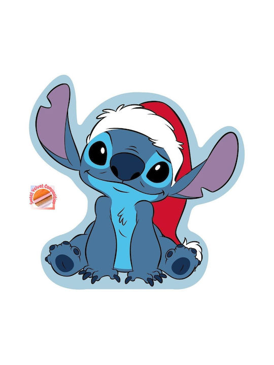 Disney Christmas Decorative Pillow Stitch Figure Multicolour 3x3cm
