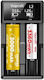 Vapcell L2 USB Зарядно 2 за батерии Li-ion/Ni-Cd/Ni-MH Размер AA/AAA/18650/21700/16340/26650/14500 в Черен цвят