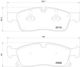 Brembo Teves Front Brake Pad Set 21.0mm 64.0mm 193.0mm Mercedes Gl Gle Gls M 2.2d-3.5 06.11-10.19