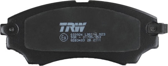 Plăcuțe de Frână Față Trw Auto Ford Vânător Mazda B-series Bt-50 1.8 2.5d 3.0d 06.99 Înălțime 58.4mm Lățime 145.1mm Grosime 16.0mm