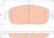 Set Plăcuțe De Frână Față Trw Automotive Toyota Camry Sienna 2.4-3.5 08.01 Lexus Înălțime 58.5mm Lățime 143.5mm Grosime 17.4mm