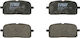 Set Plăcuțe De Frână Spate Toyota Paseo Starlet 1.3/1.5 08.95-07.99 Înălțime 38mm Lățime 86.9mm Grosime 12.5mm