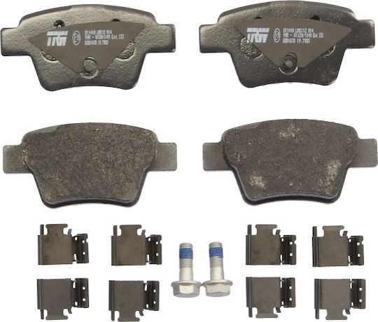 Rear Brake Pad Set Caliper Guide Bolt Supplements Peugeot 207 1.6/1.6d 02.06-01.15 Trw 46.9mm 95.0mm 16.8mm