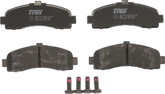 Set Plăcuțe De Frână Partea Din Față Șurub Ghid Etrier Suplimente Nissan Micra Ii 1.0-1.5d 08.92-02.03 Trw 45mm 120.8mm 15mm