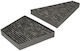 Filtru de Aer pentru Habitaclu Auto Mann-filter Carbon Activat VW Phaeton 3.0d-6.0 04.02-03.16 Înălțime 30mm Lățime 221mm Lungime 345mm