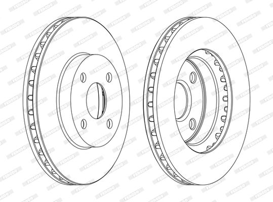 Set Ventilated Brake Discs Front Right Left 255mm Toyota Corolla Verso 1.4 1.4d 1.6 08.01-03.09 4 Holes 103nm Minimum Thickness 23mm