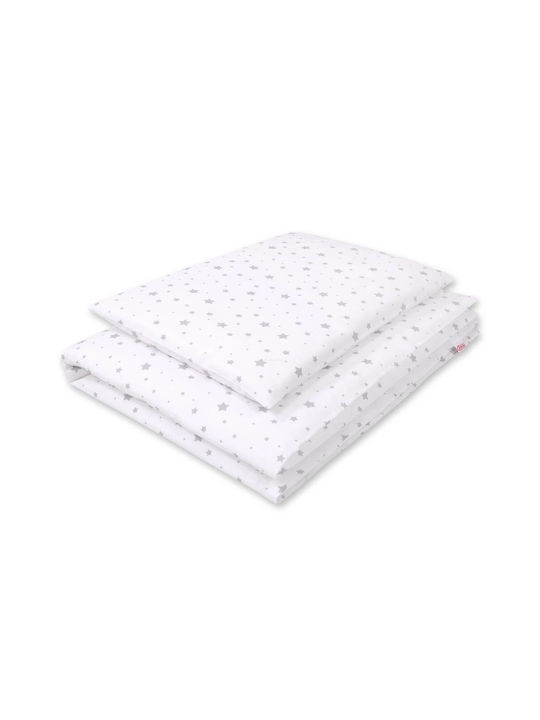 Bobono Set Kinderbettbezug Einzel mit Kissenbezug Gray 100x135cm