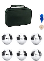 Geological Petanque Game Zola 6 Metal Balls Storage Case 1 Wooden Ball String Measuring Distance
