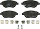 Front Brake Pad Set Caliper Bolt Supplements 57.4mm Height 137.0mm Width 19.0mm Thickness Trw Automotive Fiat 500l Opel Corsa D