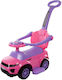 Ride-On Push Walker for Children with Parental Handle Sports Car Pink